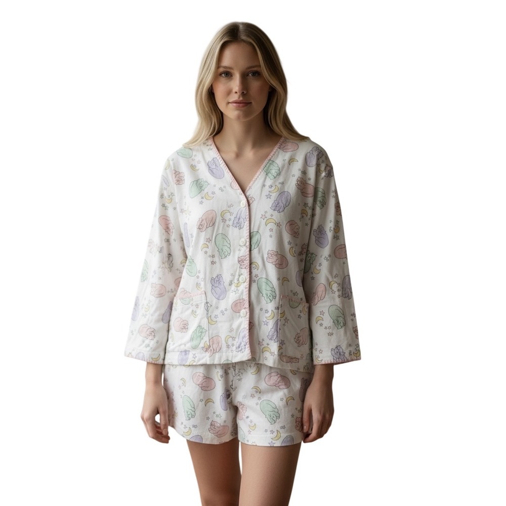 Vintage Cat Napping NWT Pajama Short Set Size Medium
